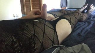 Me in bodystockings jerking and cumming