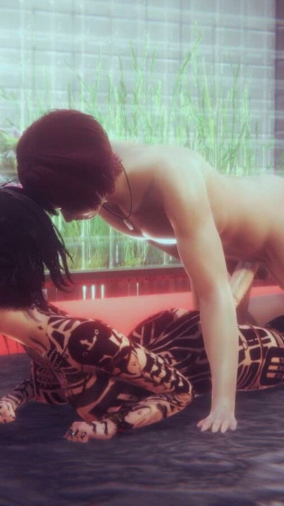 Ucensurert Hentai - Varm jente med fullkropps tatoveringer blir knullet | Klipp 1