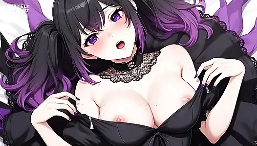 Goth mädchen-fan fickt rockstar hinter den kulissen - Hentai