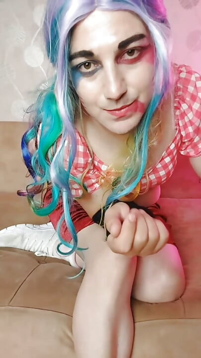 Harley Quinn Femboy Cosplay Model Crossdresser