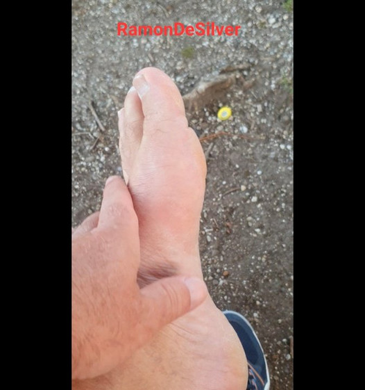 Master Ramon's divine feet walking barefoot. Ready to lick?