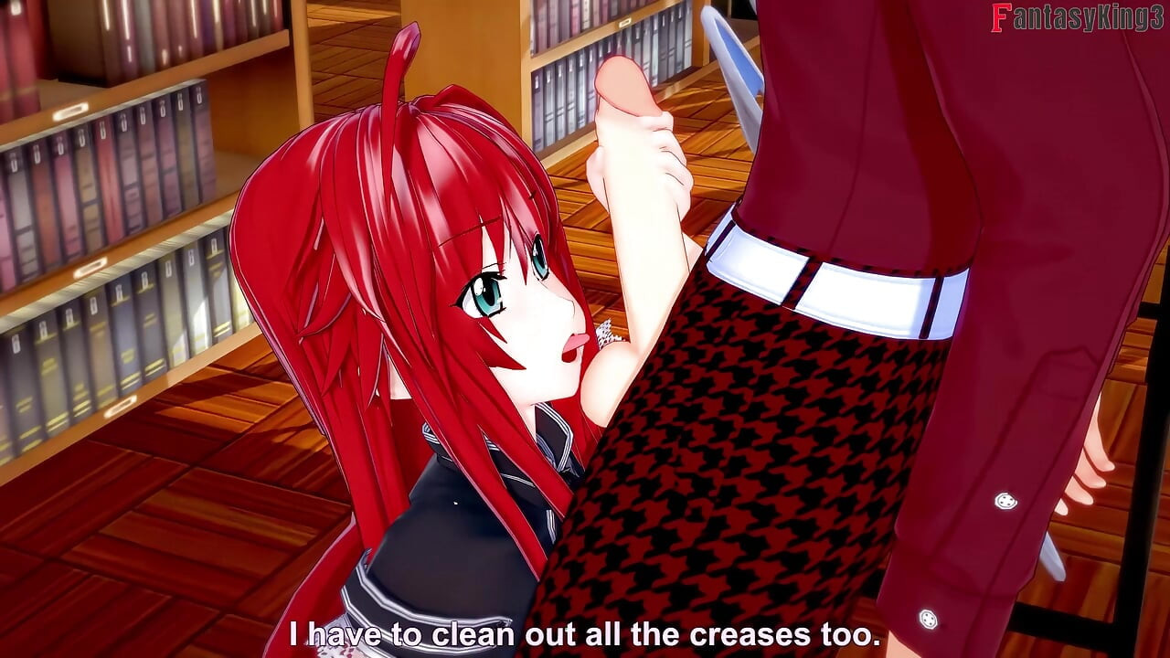 Rias Gremory em sexo na Biblioteca - DXD NTR Madness Series