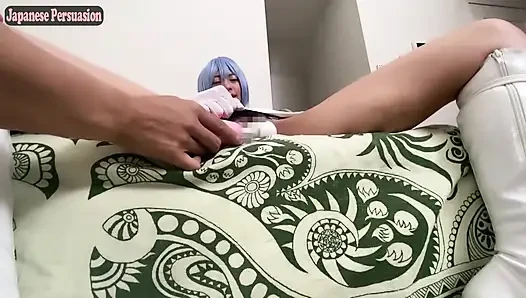 Echter Cosplayer privatshooting. Evangelion Rei sync führt zum-pOV-höhepunkt