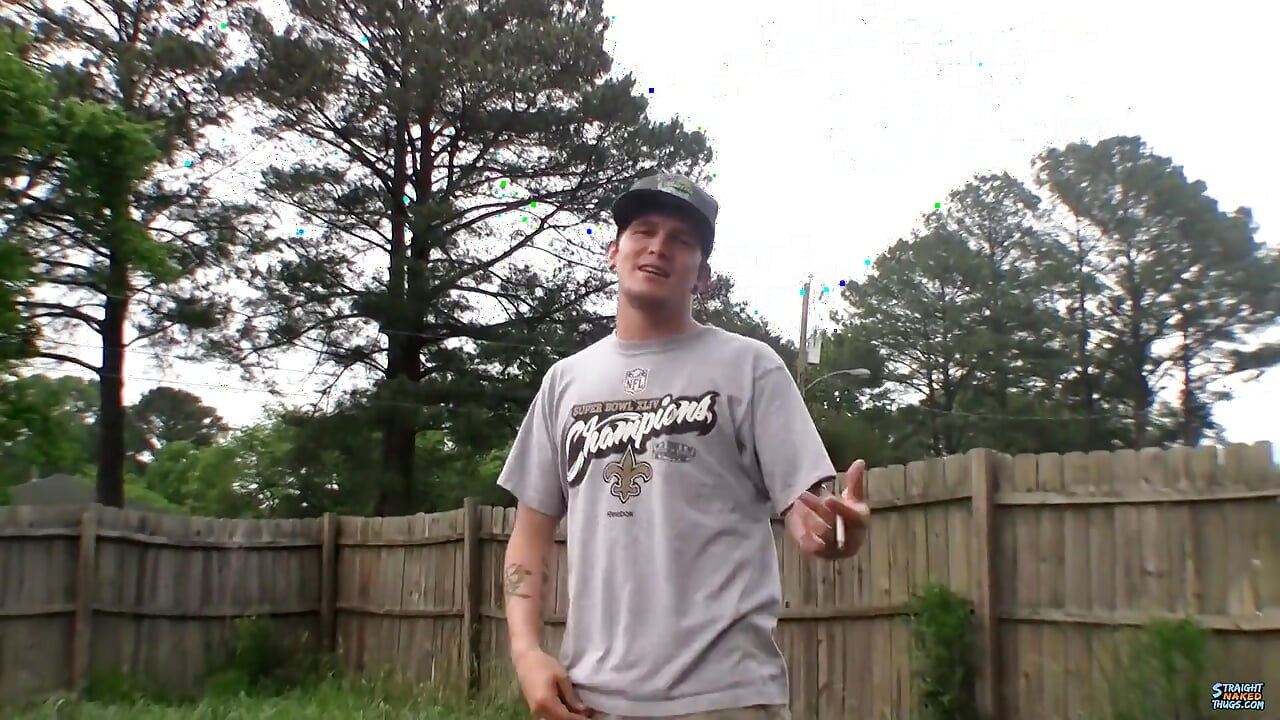 Rough Straight Jock Lex Busts a Nutt Outdoors