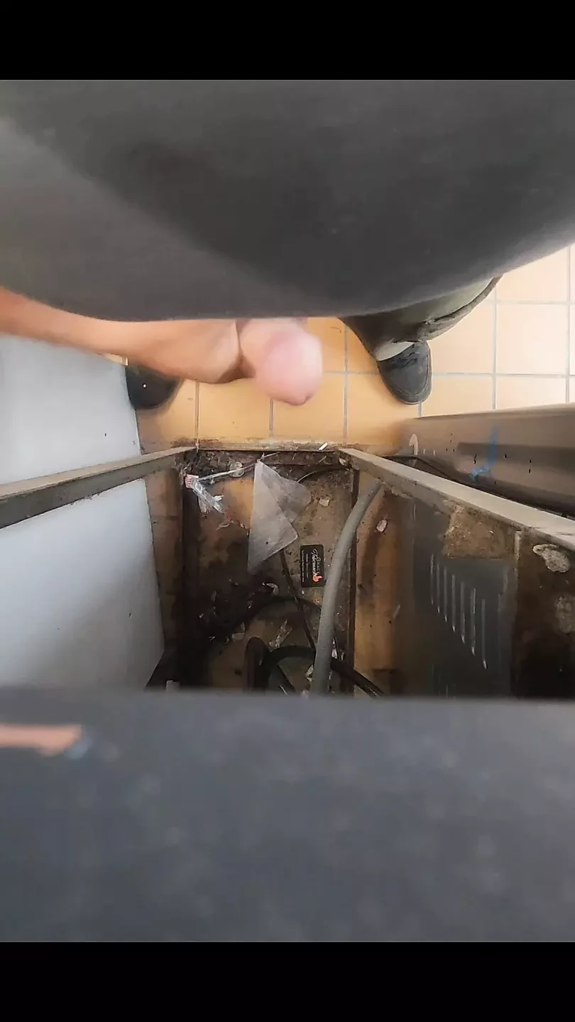 Having a little fun in the coin laundry.