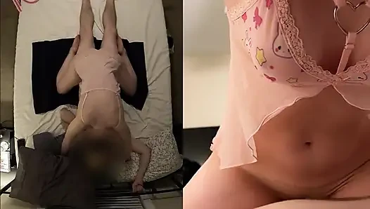 Crot di dalam memek cewek mungil (kamera langit-langit)