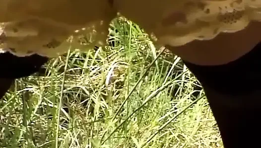Lady in Outdoor Piss Pants