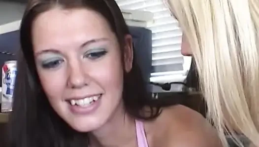 Wild orgy for two nasty hot young bitches