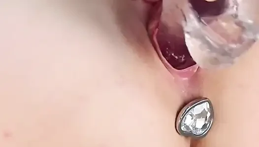 Transparent Dildo Ride: up Close & in Control