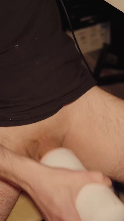 Emotional moment from "I jerk off with an electronic masturbator and think about your wife. Loud orgasm from Noel Dero"