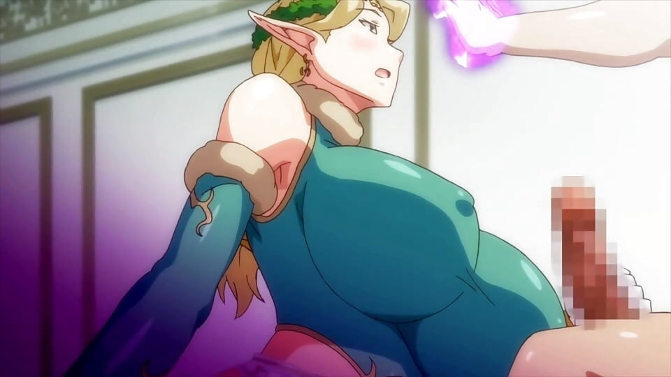 Si jalang witchy dikongkek keras dalam dunia ahli sihir ! Kyonyuu Elf Oyako Saimin lucah hentai, adegan seks hentai