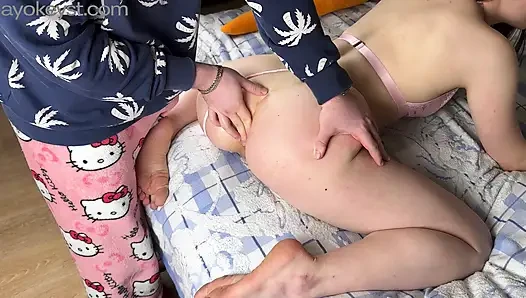 Stepbrother took his stepsister's anal virginity