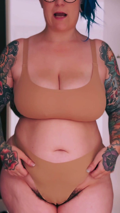 Curvy British MILF Tries On Sexy SHEIN Lingerie Tattooed & Busty PART TWO | Clip 3