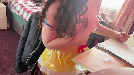 SnowWhite gets horny studying