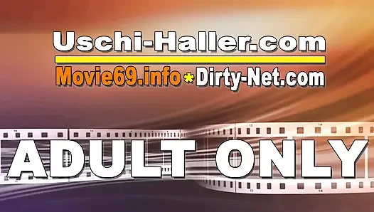 Blowbang mit MILF Michelle mit verbundenen augen, der in einem Käfig eingesperrt ist