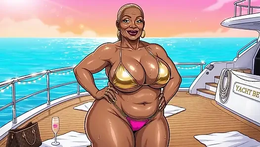 Cewek seksi kulit hitam dengan bikini seksi