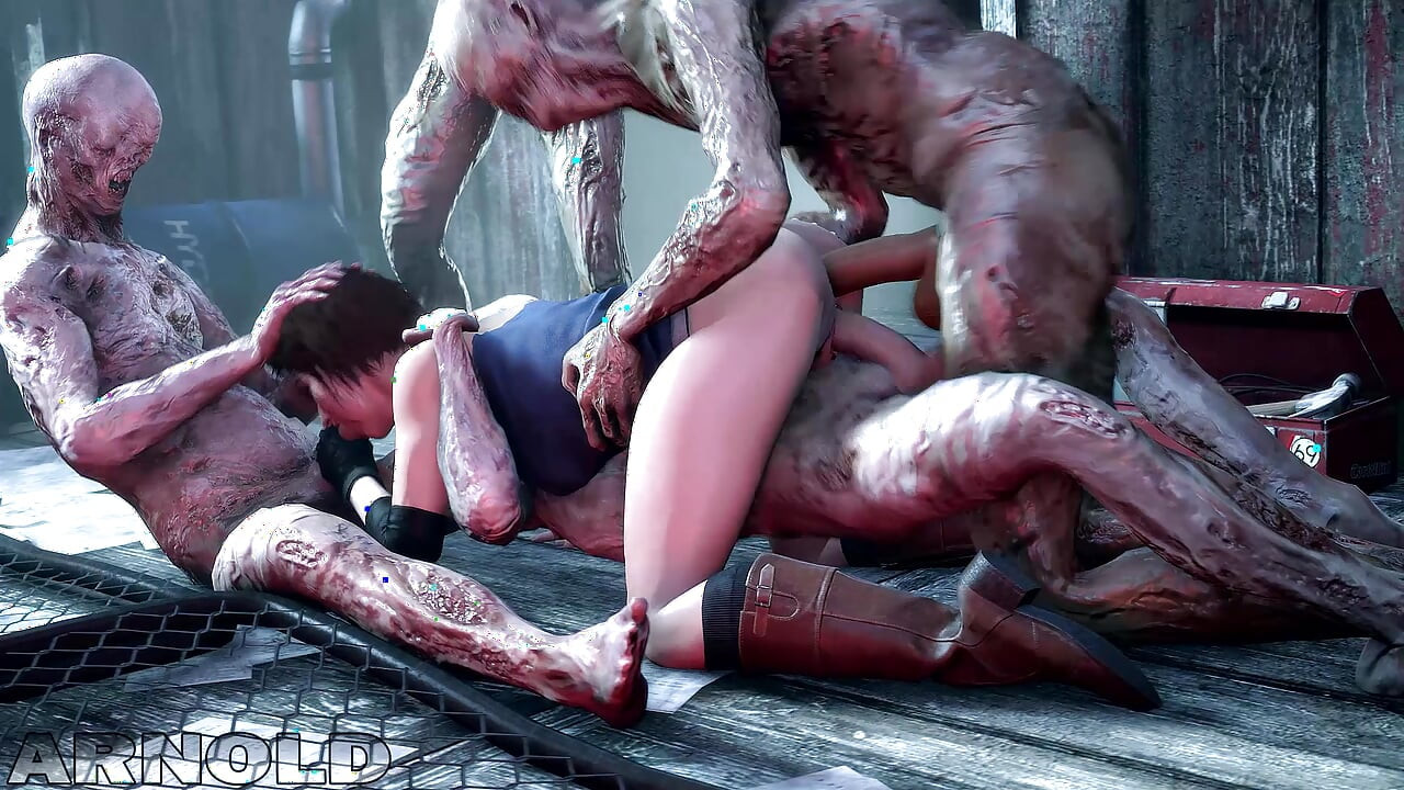 Resident Evil Girl Ep13 אנימציה עם סאונד. אוסף פורנו הנטאי תלת מימד