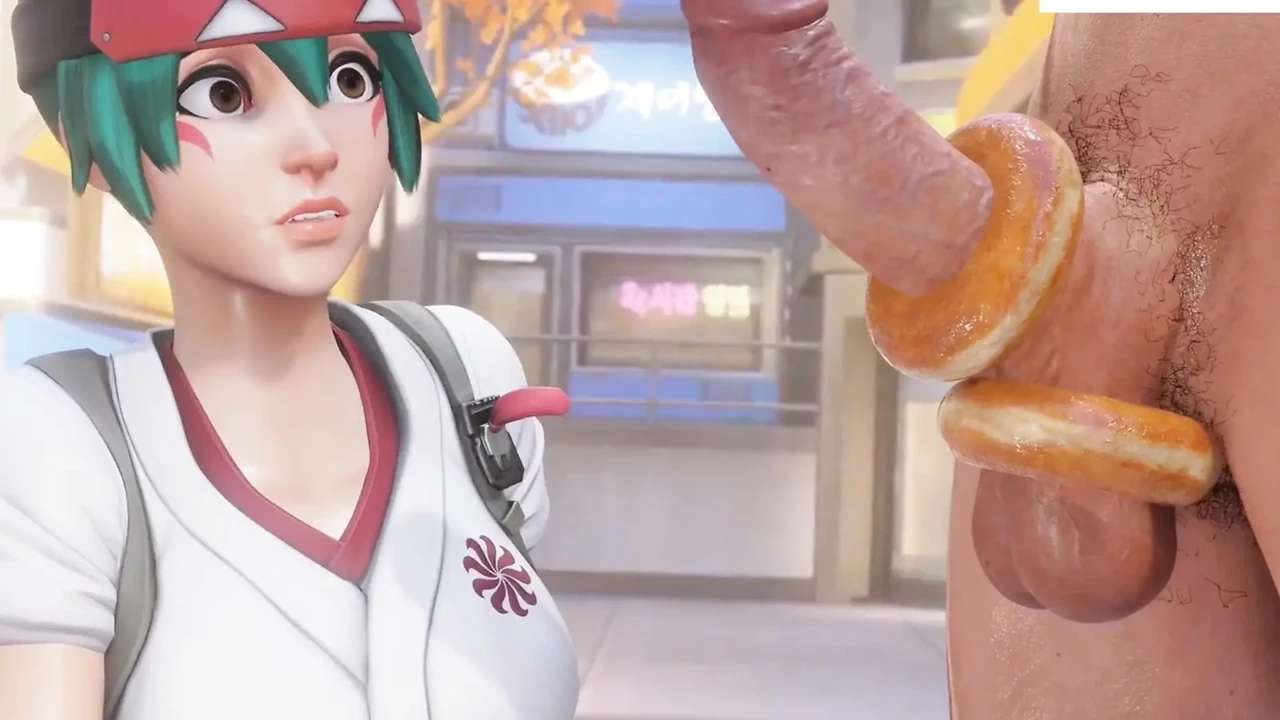 Kiriko's Dedicated Donut-Themed Blowjob Ends with a Thick, Creamy Facial Finish