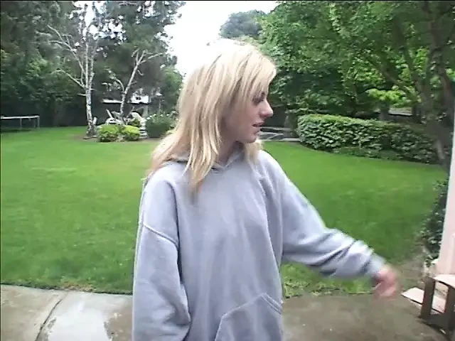 Blond rides dick till it comes then licks all the cum