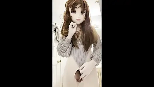 Kigurumi titreşiyor ve mastürbasyon yapıyor