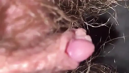Hairy pussy closeup