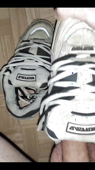 Load & Cum on Buffalo Sneakers