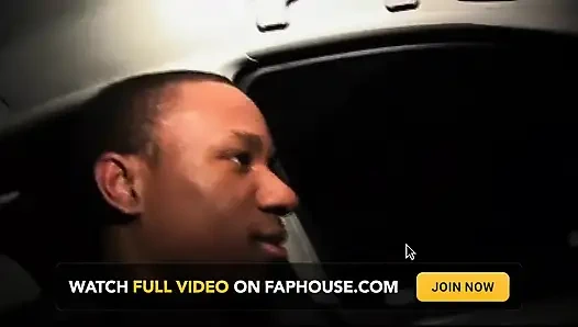 Sexy tattooed black girl pussy fucking in dogging position...cum in mouth