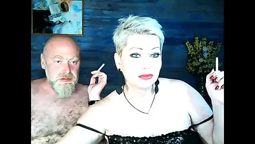 Peter and Aimee in the village: Rural Gen X fun .!. ))