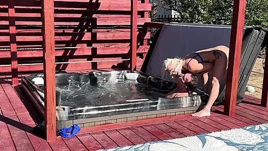 Outdoor Sex by the Hot Tub
