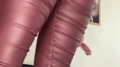 Muslim erotic ballerina with leather pants