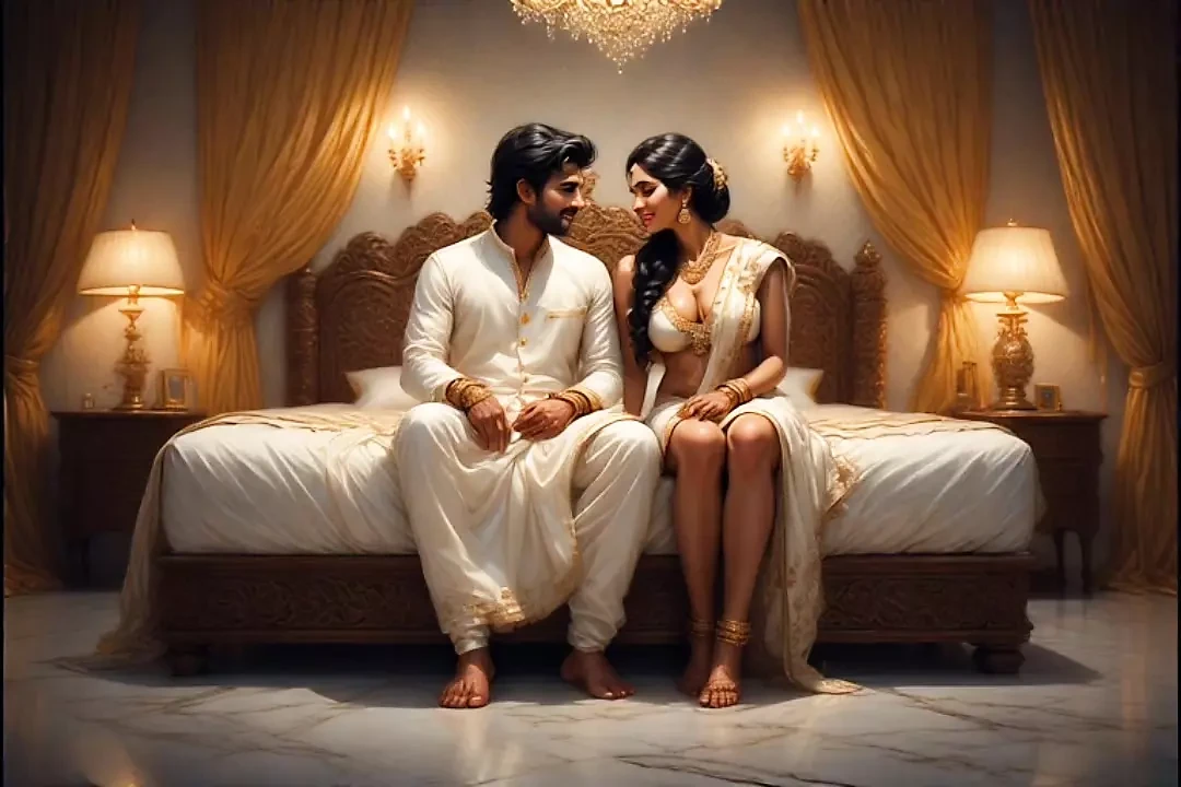 Vaishnavy Churidhar, retrait et sexe torride, couple mallu, sexe romantique torride, robe mallu ouverte et sexe torride avec son mari, sexe torride