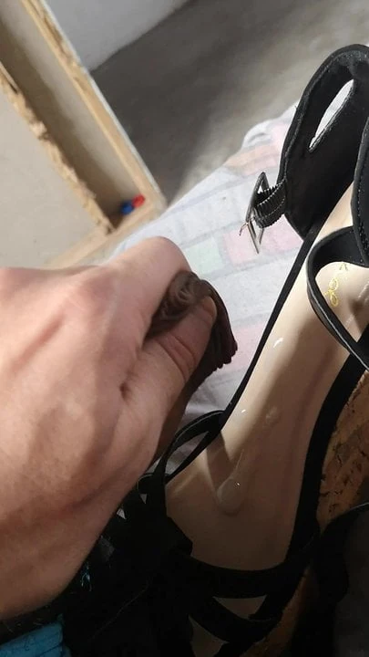 cum on her brand new wedges
