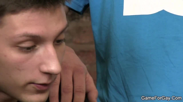 Hetero guy takes gay cock from behind