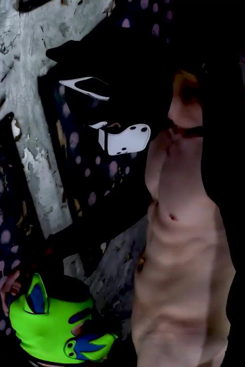 The lost place: two big dicks outdoor fuck