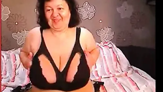 Mature with heavy heavy tits