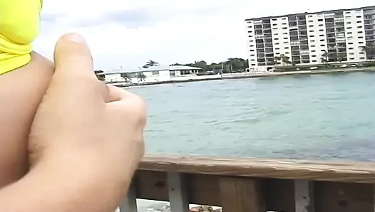 Peeing on  baordwalk