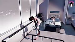 Y tá khỏa thân gợi cảm khiêu vũ trong đôi tất nóng bỏng (HENTAI 3D)