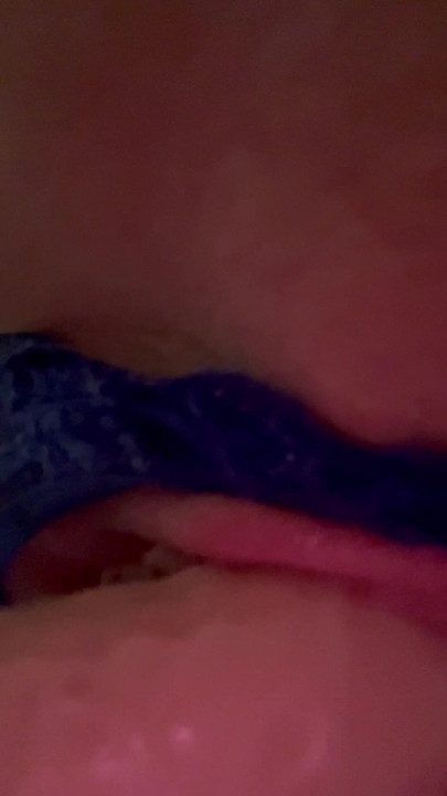 Hot wife fucking a dildo in the bathroom while hubby plays video games in the other room
