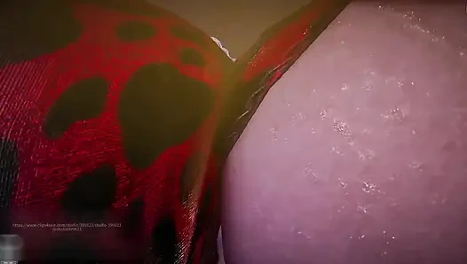 C038 Bir adam oyuncakla kısıtlanıyor ve bir kadının büyük götü tarafından yüzüne oturuyor