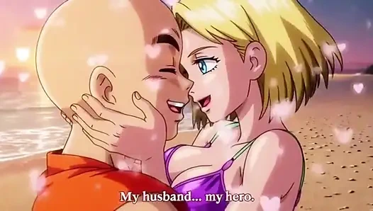 Android 18 & Krillin beach house Passion - Romantic 3D Anime