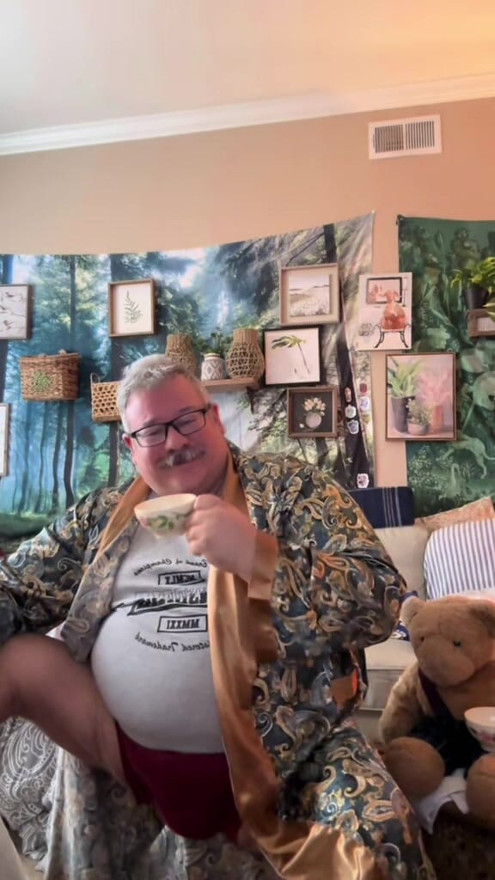 Cute teddy bear older gentleman sugar bear