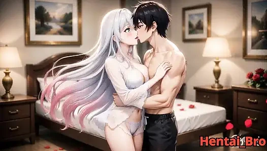 Sensual Silver-Haired Couple – Intimate Bedroom Passion