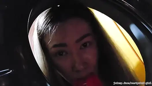 Stuck Cock Into Stepmother's Ass, Fuck Her Mouth and Hair with Cumming on Her Hair