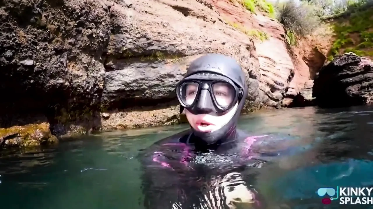 Diving in My Shiny Two-piece Wetsuit
