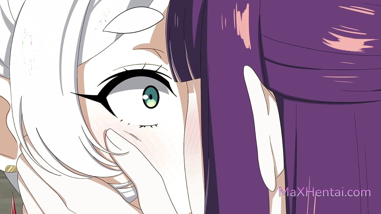Frieren x Fern x Ubel: Hot Lesbians Threesome (Cartoon Sex)