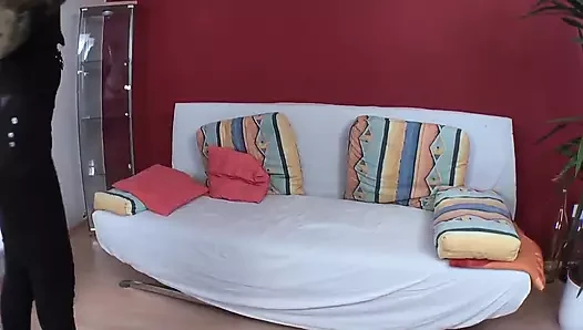 Big Nips porn video – Blonde lady shows anal solo sex on sofa