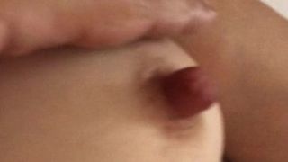 Masturbation, rasierte Muschi, Dildo