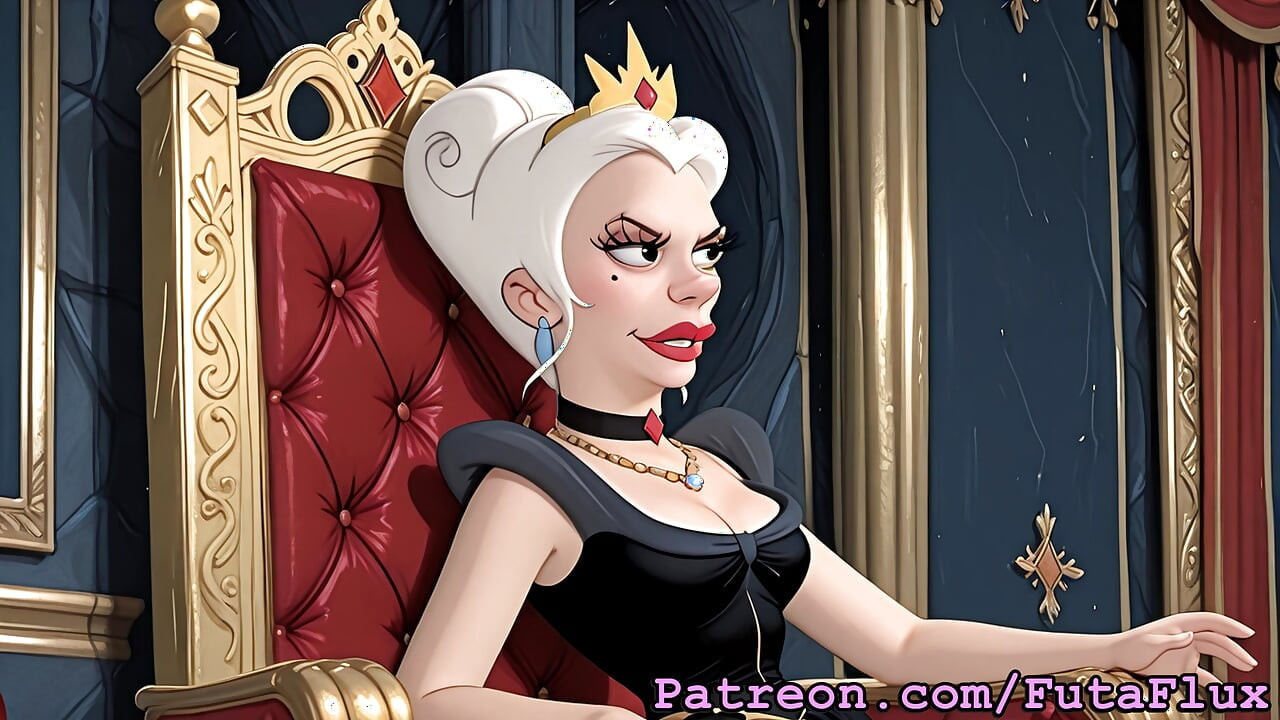 Futanari Queen Dagmar Masturbating, Cumshots, Selfsucking