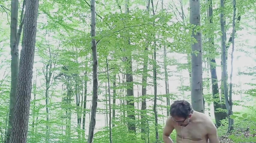 Back at the Scene Rough Forest Fap with Massive