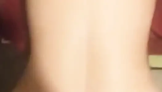 Fucked my hot wife with hands behind her back, standing, doggy style